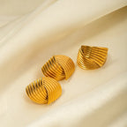 Gold Textured Earrings