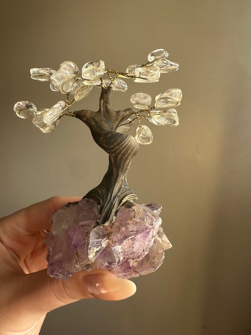 Clear Quartz and Amethyst Tree - Small