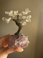 Clear Quartz and Amethyst Tree - Small