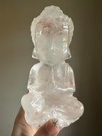 Clear Quartz with Fire Quartz Buddha - Large *Rare find*
