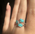 Turquoise Triple Sterling Silver Ring - Multiple Sizes