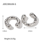 Gold Molten Stud Earrings
