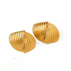 Gold Textured Earrings