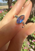Kyanite Marquise Sterling Silver Ring - Size 8 / P