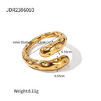 Gold Molten Stud Earrings