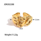 Gold Molten Stud Earrings