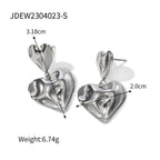 Gold Molten Stud Earrings