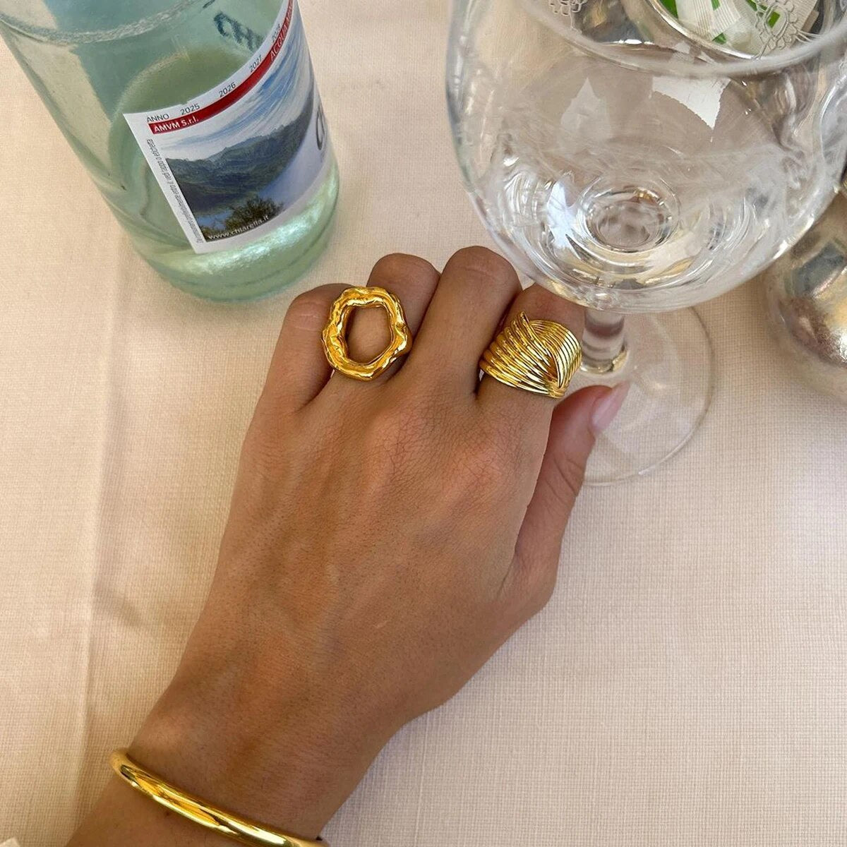 Gold Textured Ring